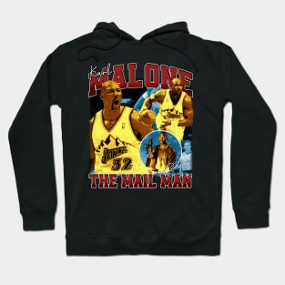 Karl Malone The Mail Man Basketball Legend Signature Vintage Retro 80s 90s Bootleg Rap Style Hoodie